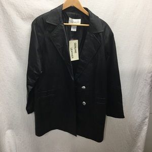 NWT men’s Chadwick’s black leather jacket. Large